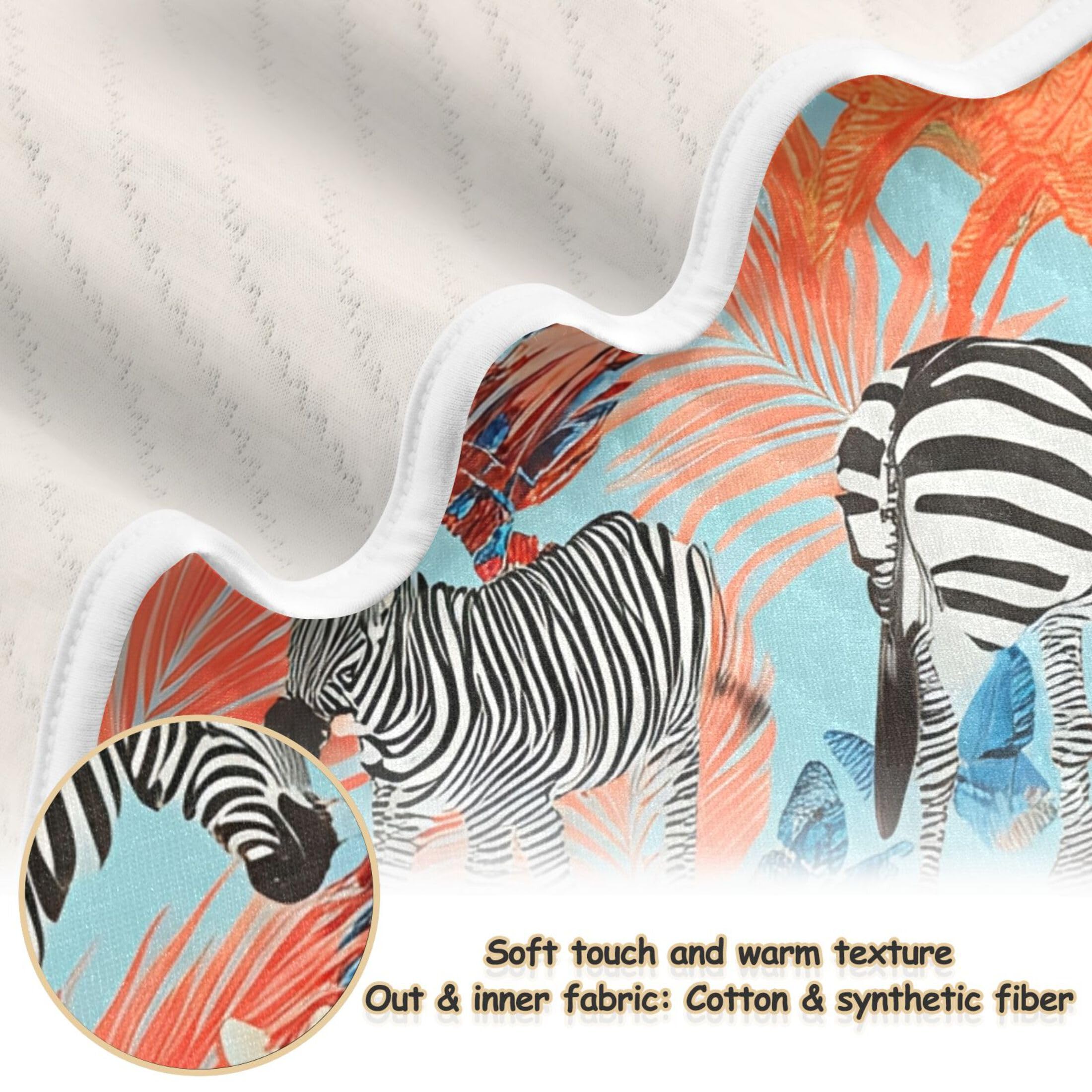 Burbuja Zebras Baby Blanket for Boys Girls, Nursery Soft Warm Swaddling Receiving Baby Blankets, 30x40 in Toddler Blanket