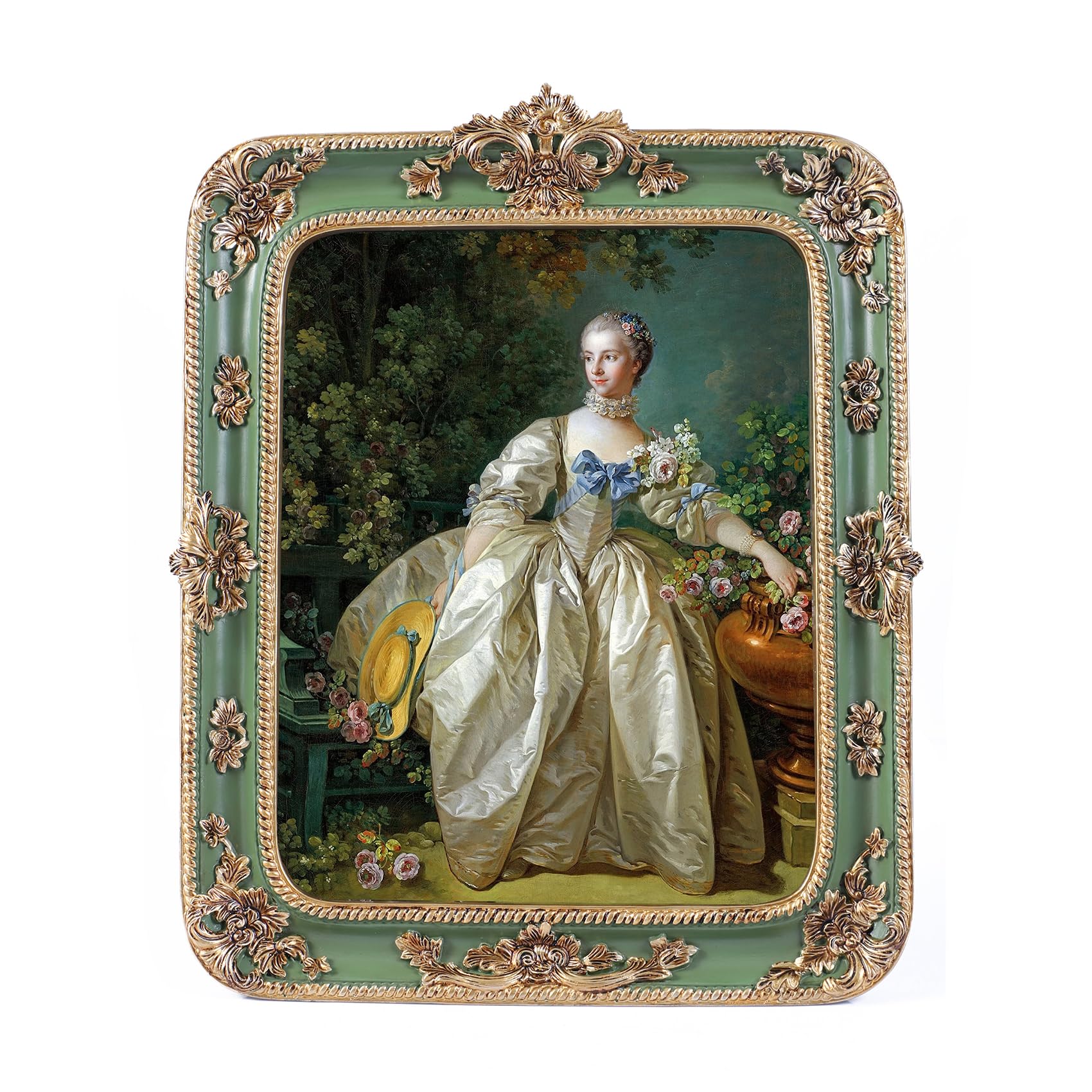 Cornici Vintage 8x10 Ornato Verde Antico Galleria Decorazione Della