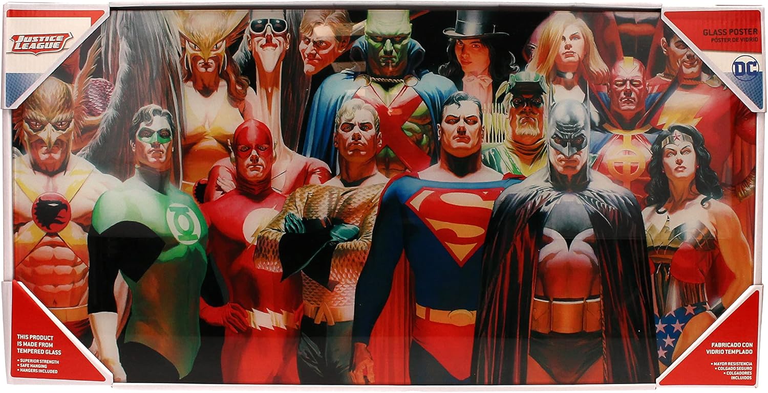 SD toys Crystal Justice League Glass Poster DC Universe Official Merchandising Ornaments Furniture Stickers Home Decoration, Multi-Colour (Multi-Colour), Single