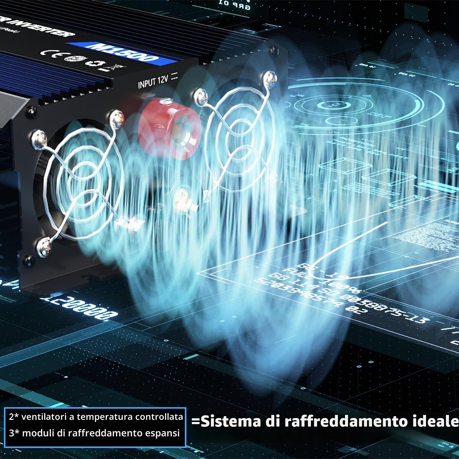 Erayak Inverter Onda Modificata 1500W 3000W 12V 220V 230V Fotovoltaico DC AC per Camper Auto Convertitore di Potenza