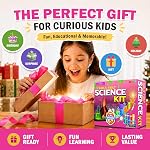 Jim&Gloria Science Kits for Kids Age 5-7 8-12 Year Old Birthday Gifts for Girls, Craft Supplies, Learning & Educational Toys, Stem Toys, Chemistry Set, Science Experiments for Kids Volcano Projects