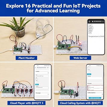SunFounder Raspberry Pi Pico 2 W Ultimate Starter Kit with 110+Video Courses Online Tutorials, 96 Projects (16 IoT Projects), MicroPython, C++ (Compatible with Arduino IDE)