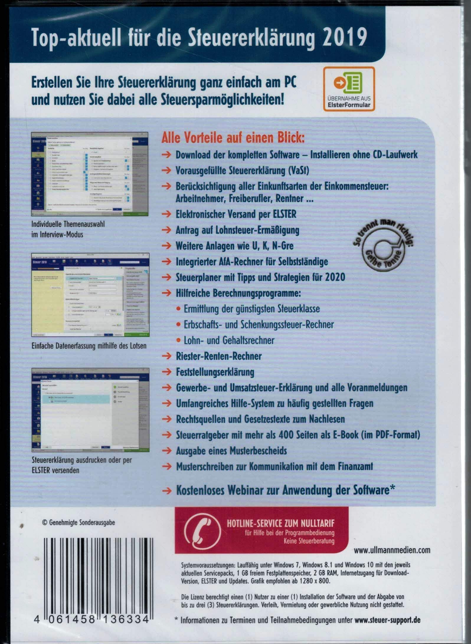 Tandem Aldi Steuer CD 2019 Einkommensteuer-Programm + 200x VABIONO Pagemarker
