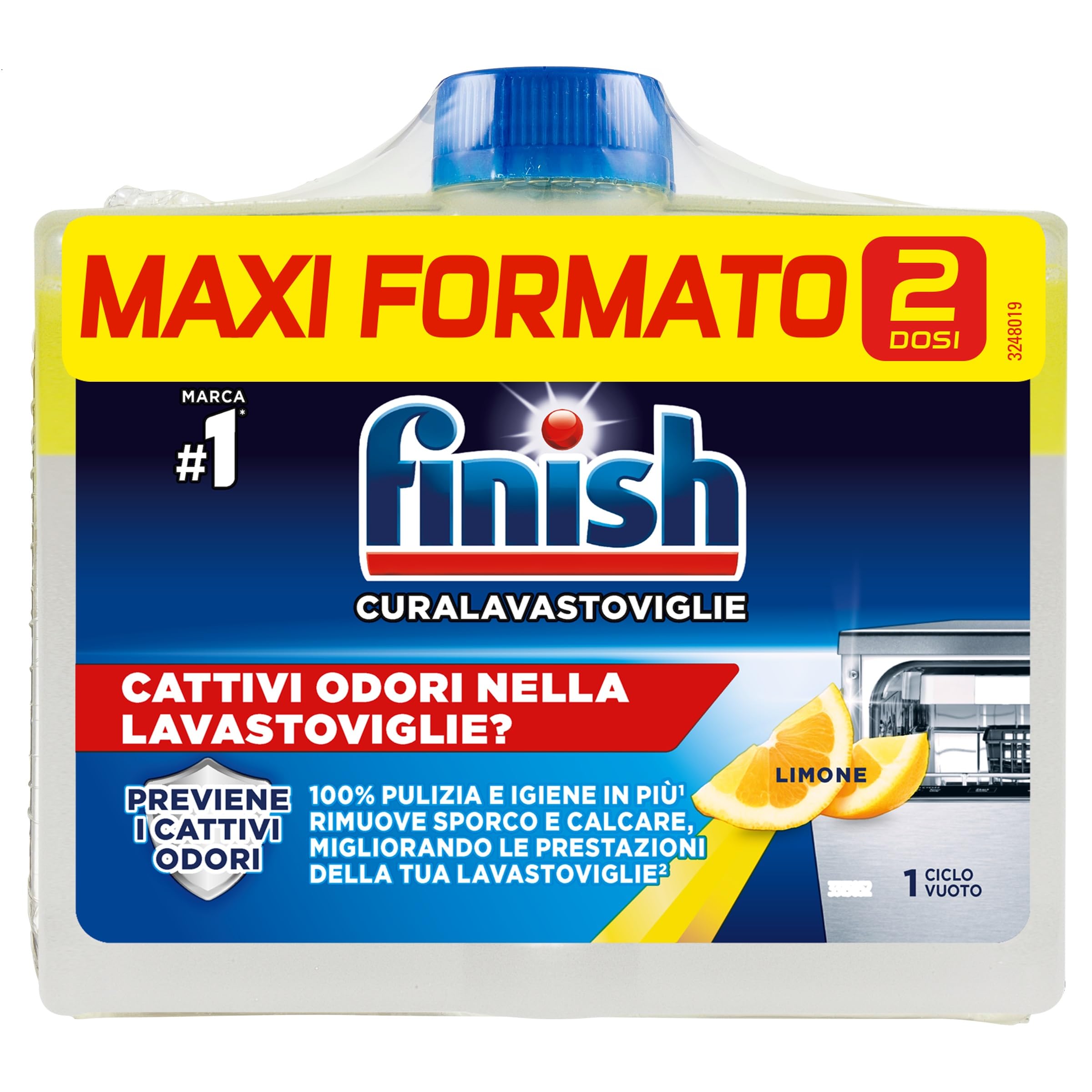 Finish Dishwasher Cleaner Dishwasher Additive Lemon, 2 x 250 ml
