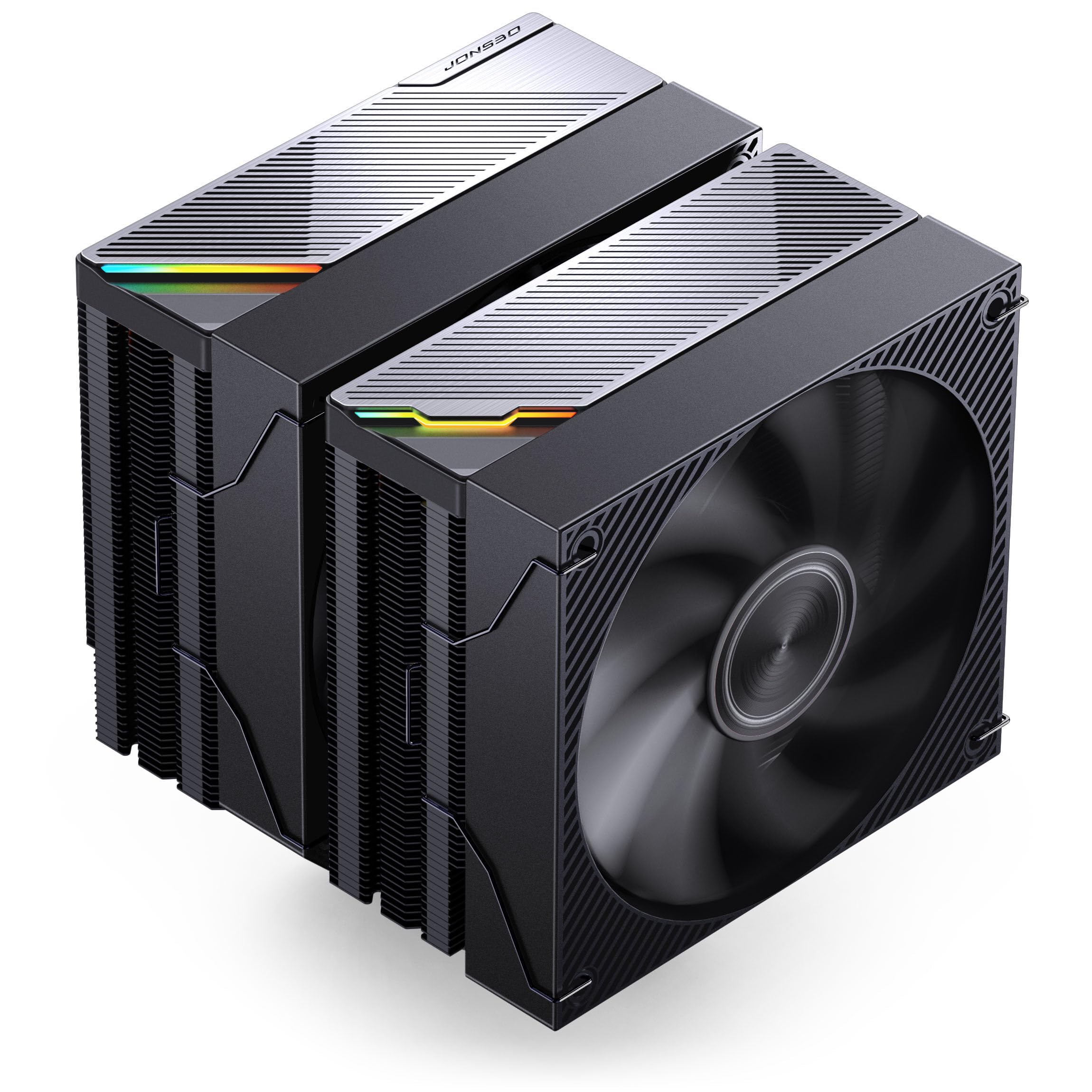 Jonsbo CA90 CPU-K?hler, Dual-Tower, 1 x 130mm / 1 x 120mm, PWM, ARGB - schwarz