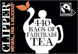Clipper Classic Everyday One Cup Teabags | Black Tea Bags | Natural, Unbleached, Plant-Based Biodegradable & Non GM Teabags | Eco Conscious, All Natural & Fair Trade Tea (440 Teabags)