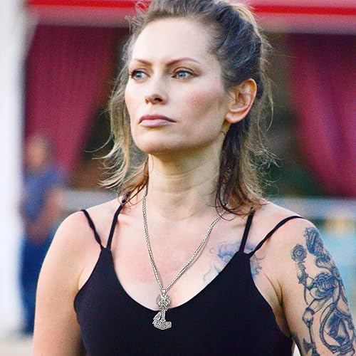 Miniatura 6 de Eusense Collar vikingo de plata de ley 925 para hombre, collar de lobo nórdico, joyería pagana, espada de Odín, runas vikingas, brújula, espada