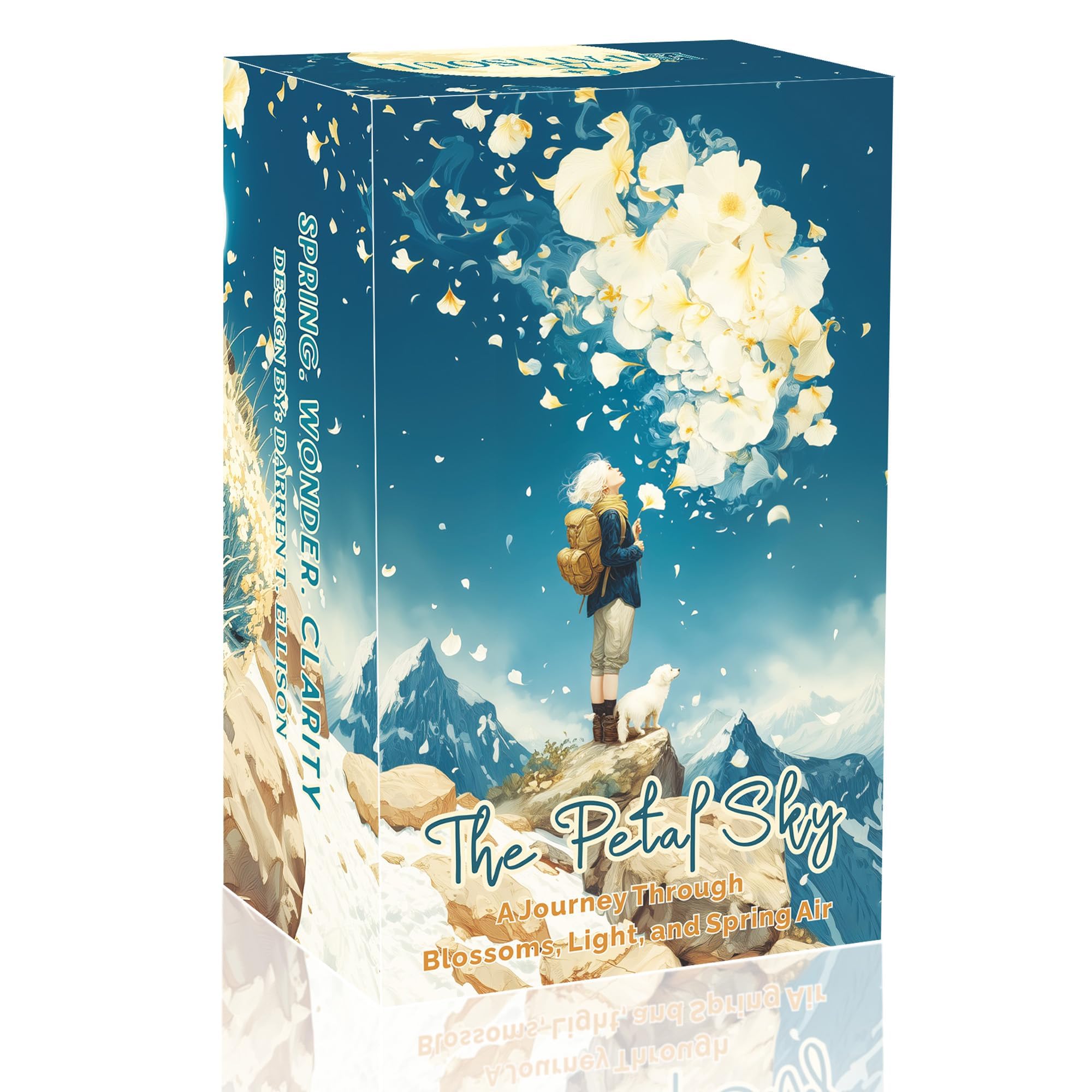 Tarot Cards Deck 78 Cards with Guidebook, Petal Sky Tarot, Spring Blossom Tarot Deck for Beginners, Light Aesthetic Tarot Cards for Intuitive Reading, Renewal, Spiritual Guidance and Gift