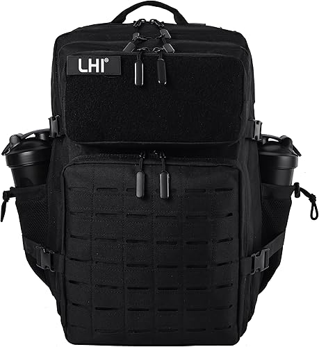 LHI Mochila militar táctica para hombres 25L45L grande Molle Army Assault Pack 3 Day senderismo mochila con soporte para botella