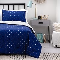 Vista 24 de LINENSPA - Edredón de microfibra hipoalergénico, con relleno sintético, para usar todo el año, tamaño matrimonial, rojo/negro