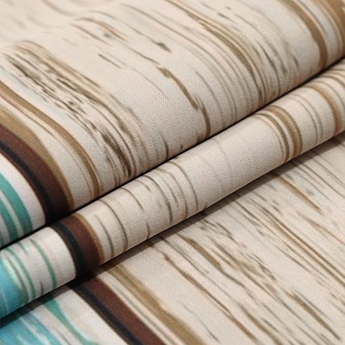 Miniatura 6 de Abstract Art - Paquete de 2 cenefas para ventanas, cenefas opacas resistentes a las arrugas, tela pesada (52 x 18 pulgadas, textura de madera)