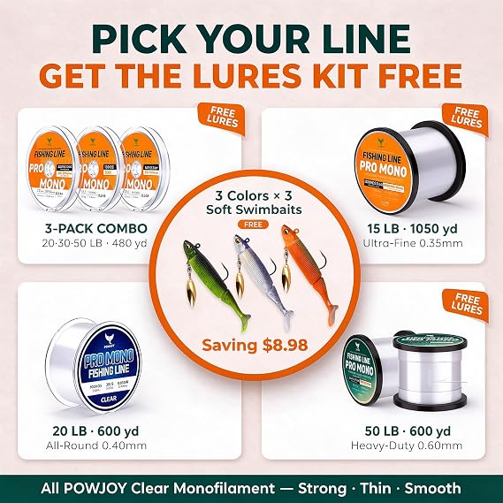 Monofilament Fishing Line, Invisible Nylon Wire, Knot Guide Cards