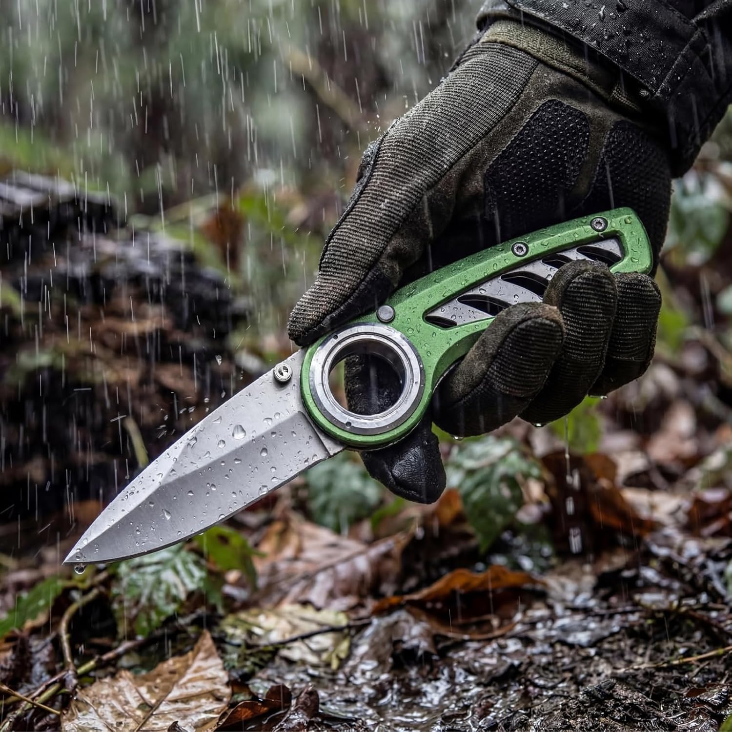 Green 2 Pack Pocket Folding Knife Multipurpose 3cr13 Blade Pocket Knife with Liner-lock Stainless Steel Moly-coated Aluminum Handle 7.35'' with 3'' Steel Blade for Survival Camping Men Women