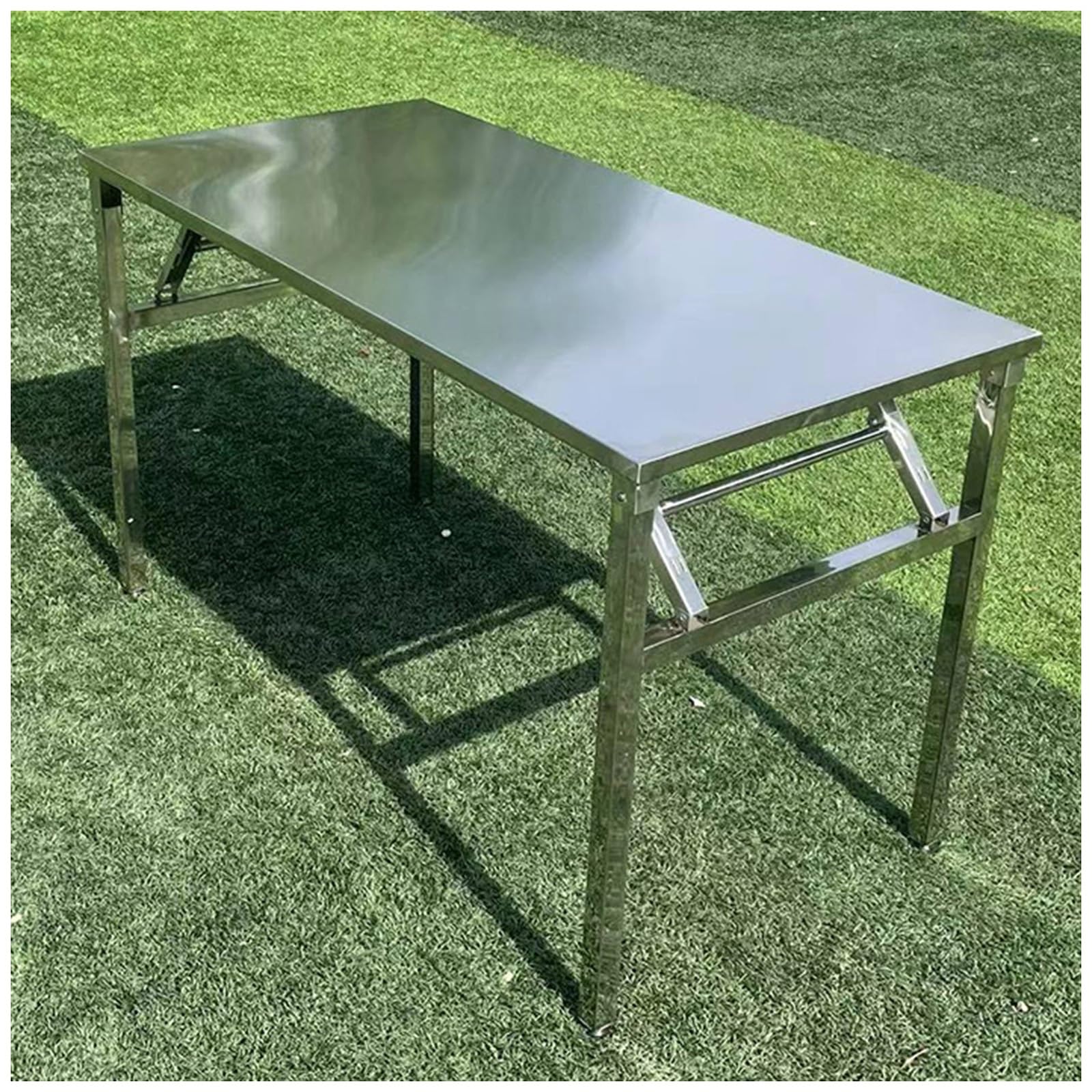 Tavolo Pieghevole Acciaio Inossidabile Tavolo Barbecue Esterni Banco Lavoro Commerciale La Casa Tavolo Preparazione La Cucina(47.2 * 19.7 * 29.5in)