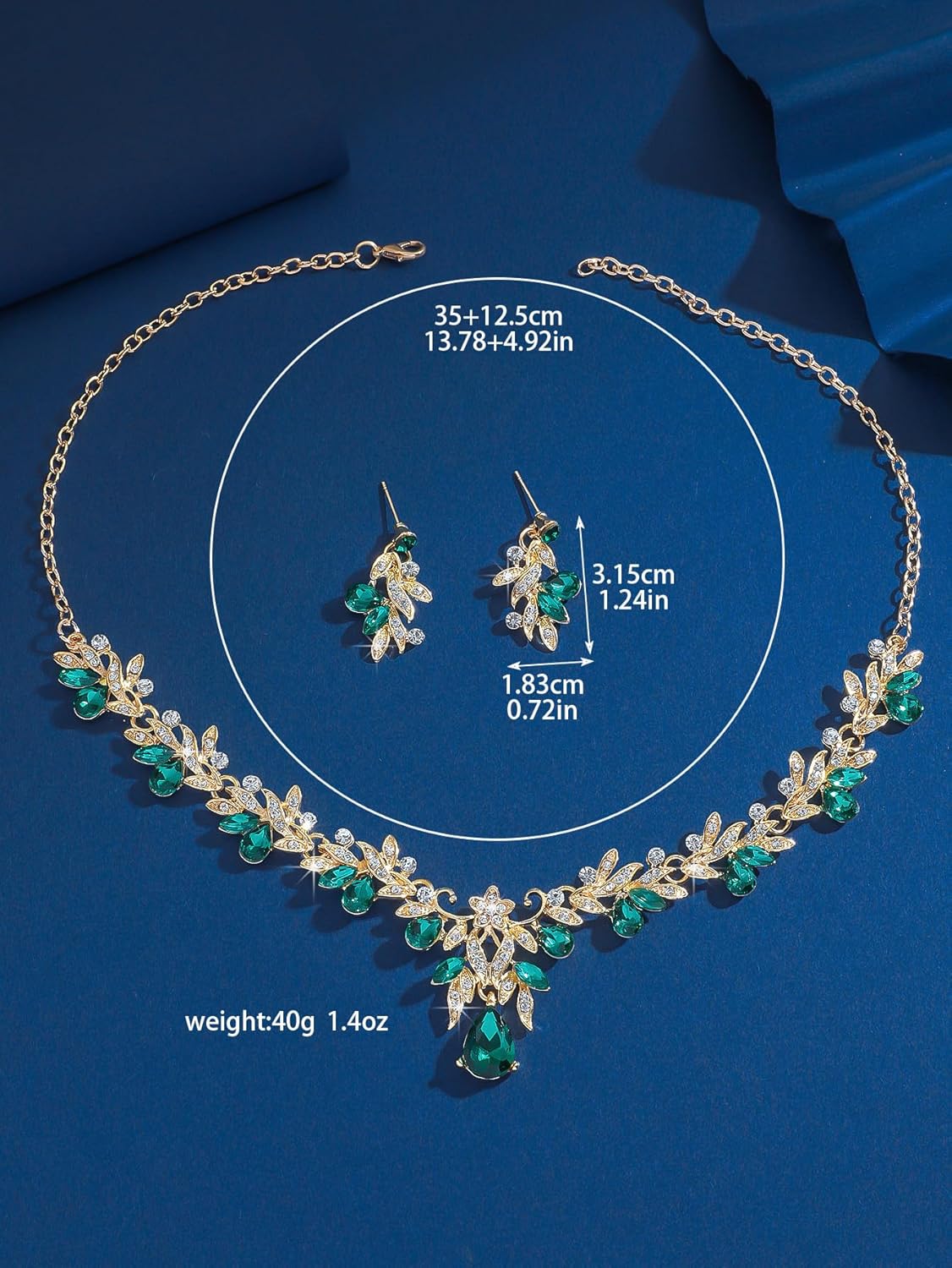 Wedding Jewelry Set for Brides Rhinestone Necklace Earrings Bracelet Set Wedding Bridals Bridesmaid Accessories Bridal Bridesmaid Jewelry Custome Accessories - Image 4