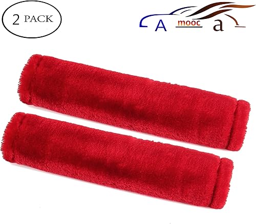 Miniatura 5 de Amooca Funda universal para cinturón de seguridad de piel sintética suave para automóvil, camión, SUV, avión, almohadilla para cinturón de seguridad