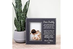 First Father's Day Picture Frame-Personalized Keepsake Gift for New Dad- Daddy's First...