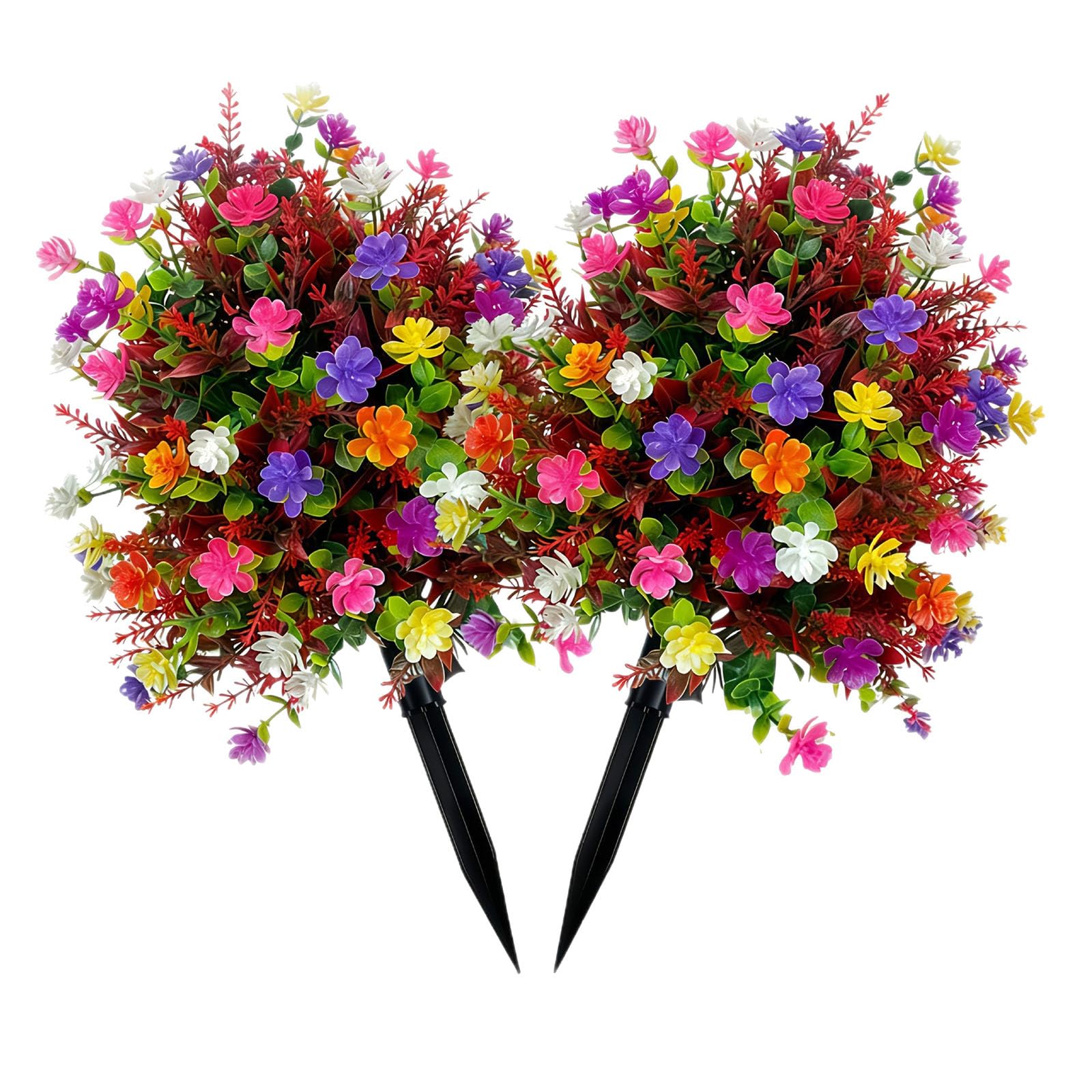 Kaeltsyn Realistic Tea Plant and Foliage Arrangement with Sturdy Ground Stake for Garden Decor Gardening Lovers