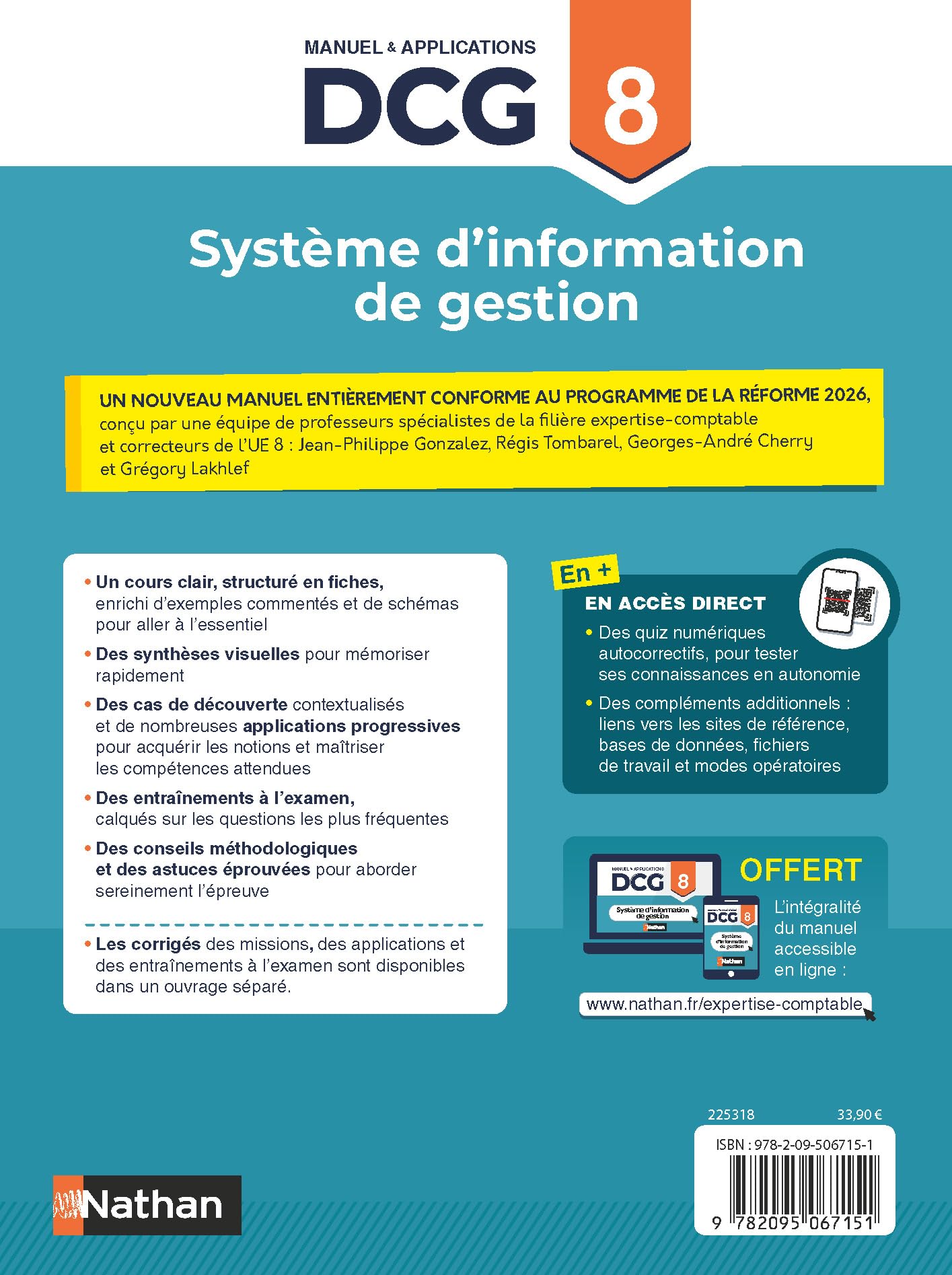 DCG 8 - Système d'information de gestion - Manuel et applications - Nouveau programme 2026