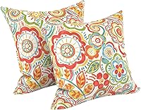 Vista 60 de LVTXIII - Juego de fundas para cojines de sofá, patio o sillón de exteriores, cuadradas y decorativas, 2 unidades de 16" x 16", sin relleno