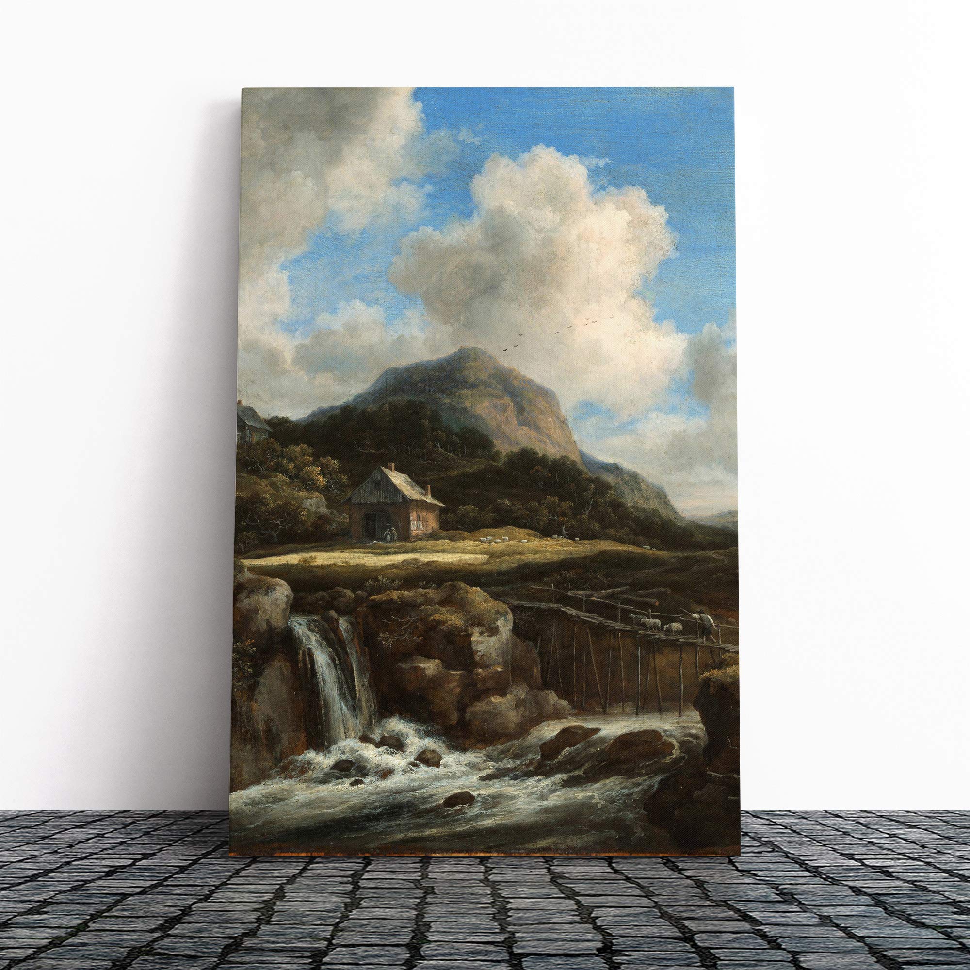 Jacob Ruisdael Landscape (7) Canvas Print | Gallery Wrapped 30mm Frame Wall Art | 20x14 inches | Ready to Hang | Modern Landscape Picture | Living Room Bedroom Lounge Office