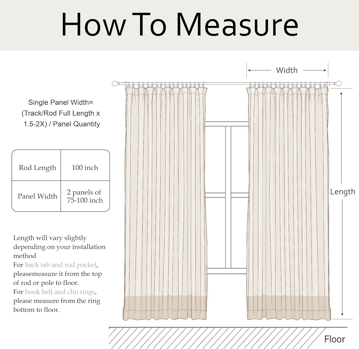 Horizontal Texture Semi Sheer Curtains Pinch Pleat White Light Filtering Sheer Window Drape 82 inches Long Living Room Bedroom Sliding Door Curtain. (2 Panels,50" W×82" L)