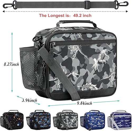 Miniatura 6 de Choco Mocha Mochila de dinosaurio de 17 pulgadas + bolsa de almuerzo, Choco Mocha Juego de 2 mochilas de dinosaurio de 17 pulgadas