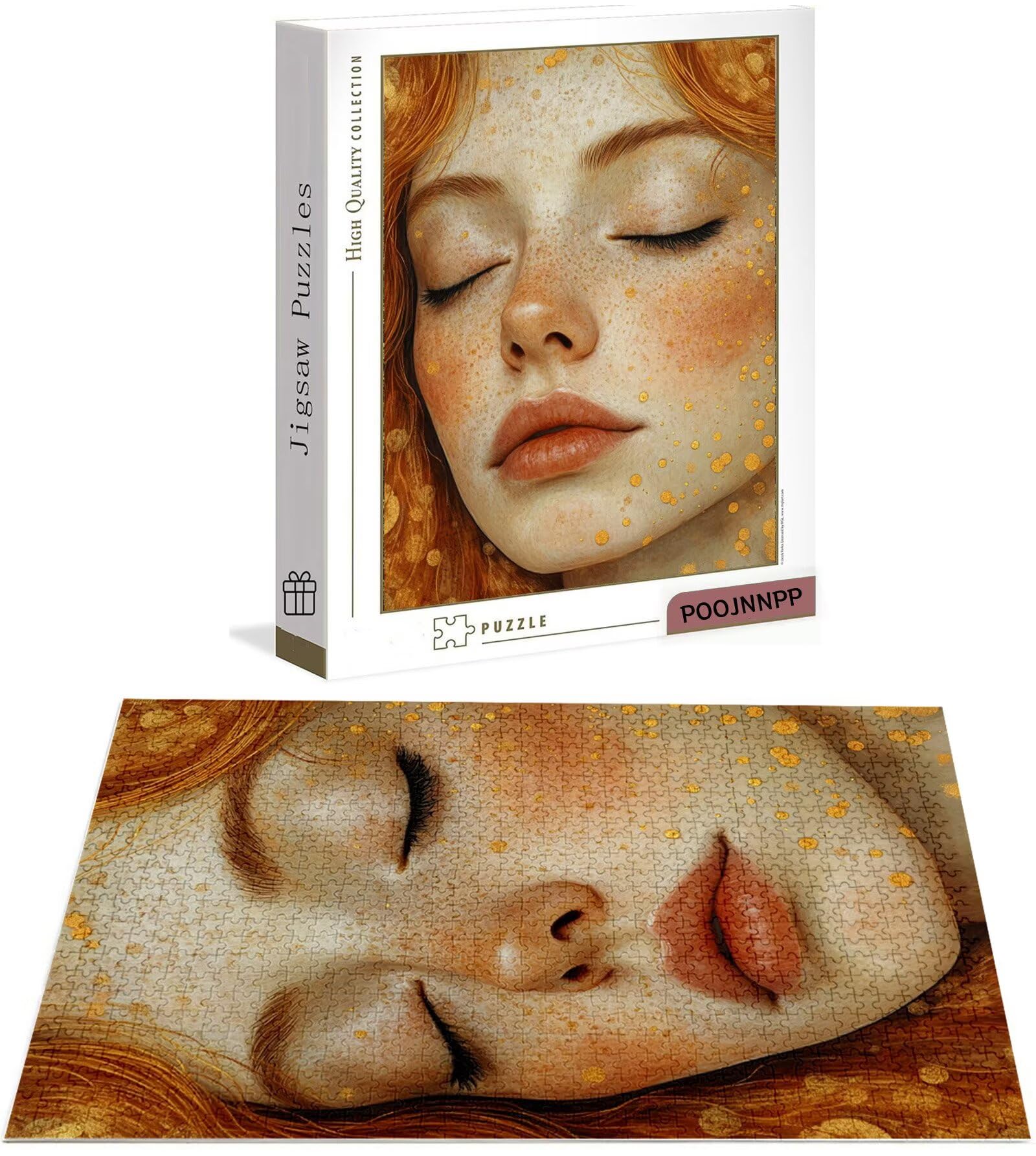 Puzzle 5000 Pezzi per Adulti, Puzzle Klimt in Legno per Adulti, Puzzles Donna Impegnativi, Giochi Educativo per Famiglie, Rompecapo con Scatola per Decorazioni Casa, Donna Regalo di Natale B-8855