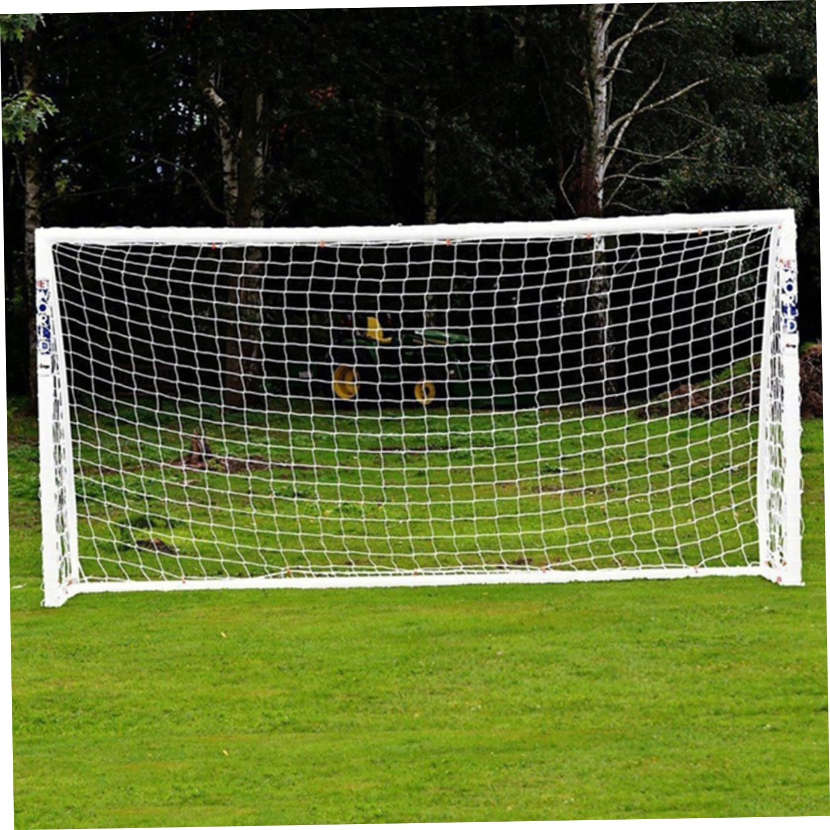 Reti da calcio, 24x8FT Rete da calcio resistente Bianca di ricambio per porte standard da allenamento e partite Reti da porta professionali per cortile