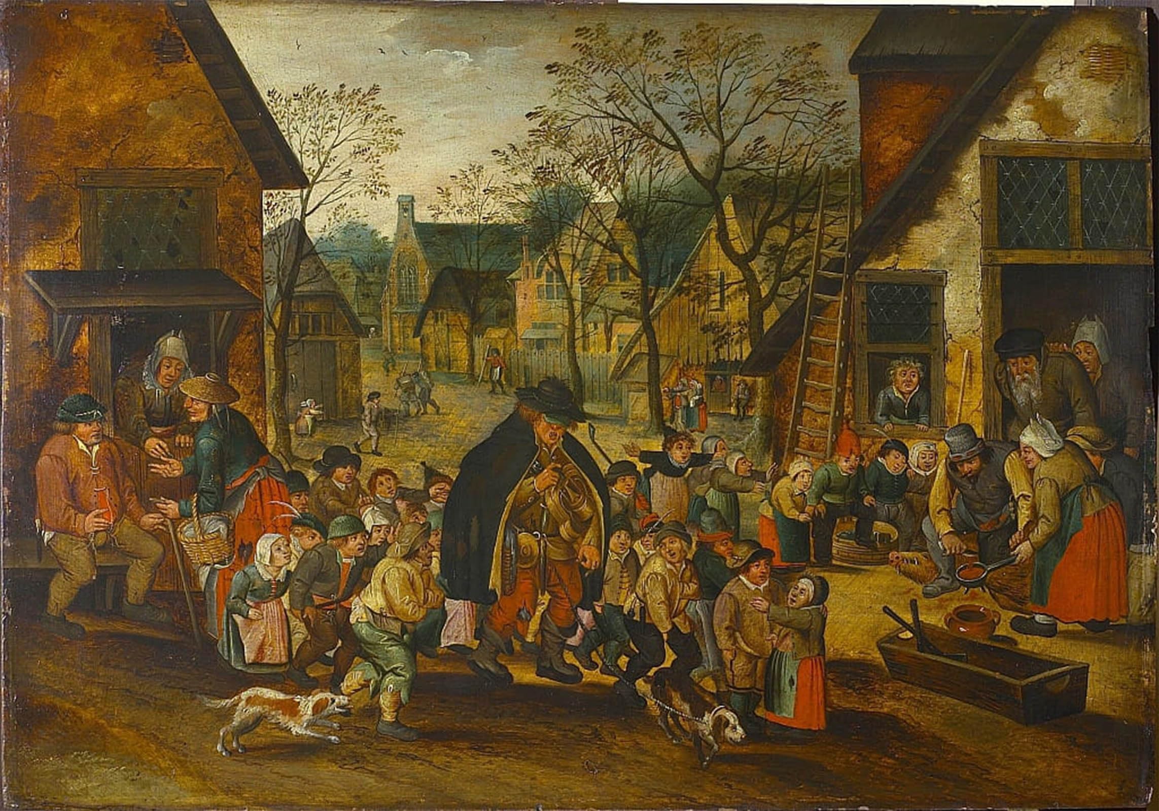 SERENDIPITP Aesthetic Poster Photo Wall Print Retro Picture the Blind Hurdy Gurdy Player by Pieter Brueghel the Younger Modern Wall Artwork for Home Decor 60x90cm