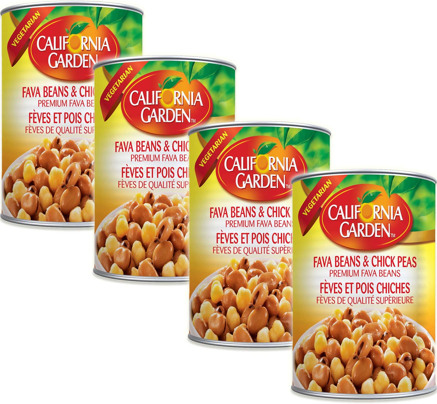 California Garden Fava Beans and Chick Peas 450g (4 cans)
