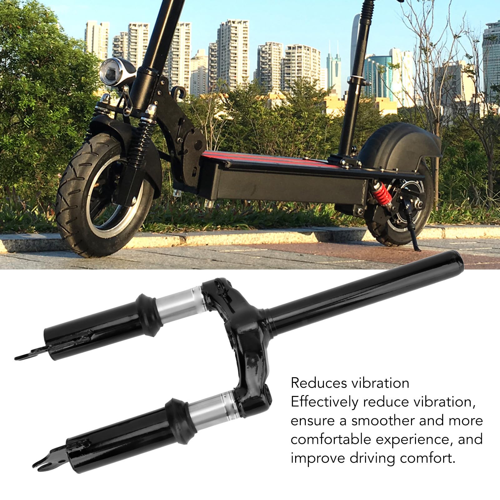 Horquilla Delantera Patinete Eléctrico Suspensión Aleación Acero 10 Pulgadas