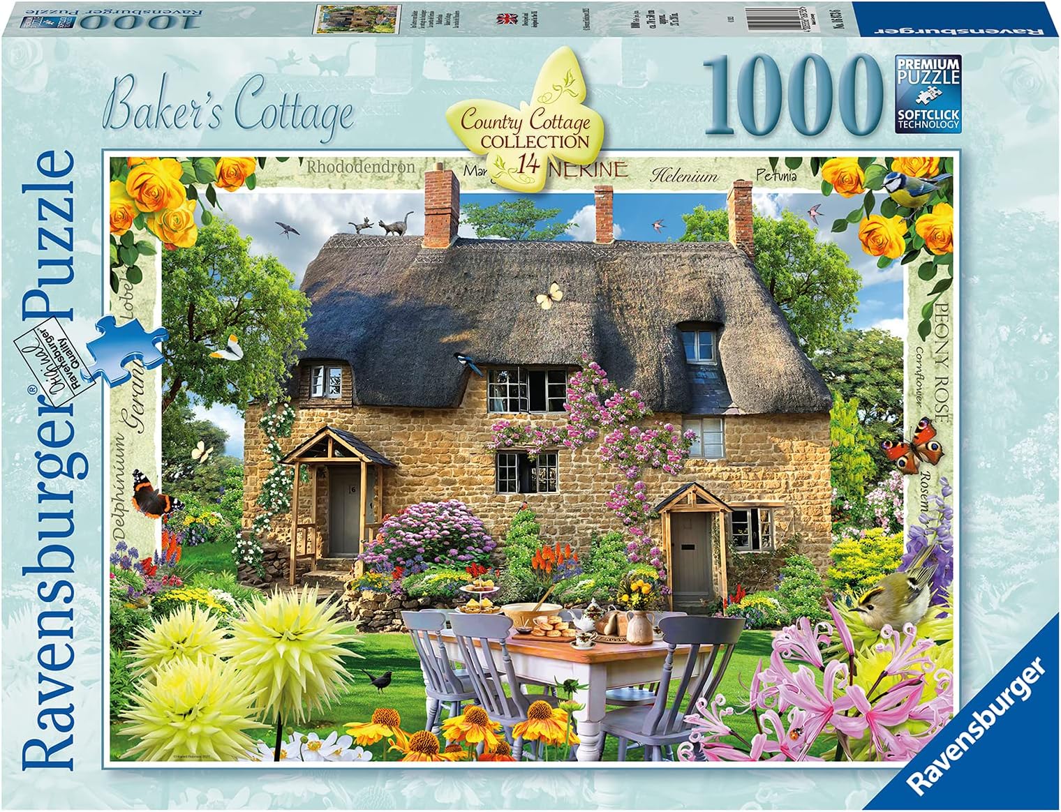 Ravensburger Country Cottage No.14 - Baker's Cottage 1000 Piece Jigsaw Puzzles for Adults & Kids Age 12 Years Up