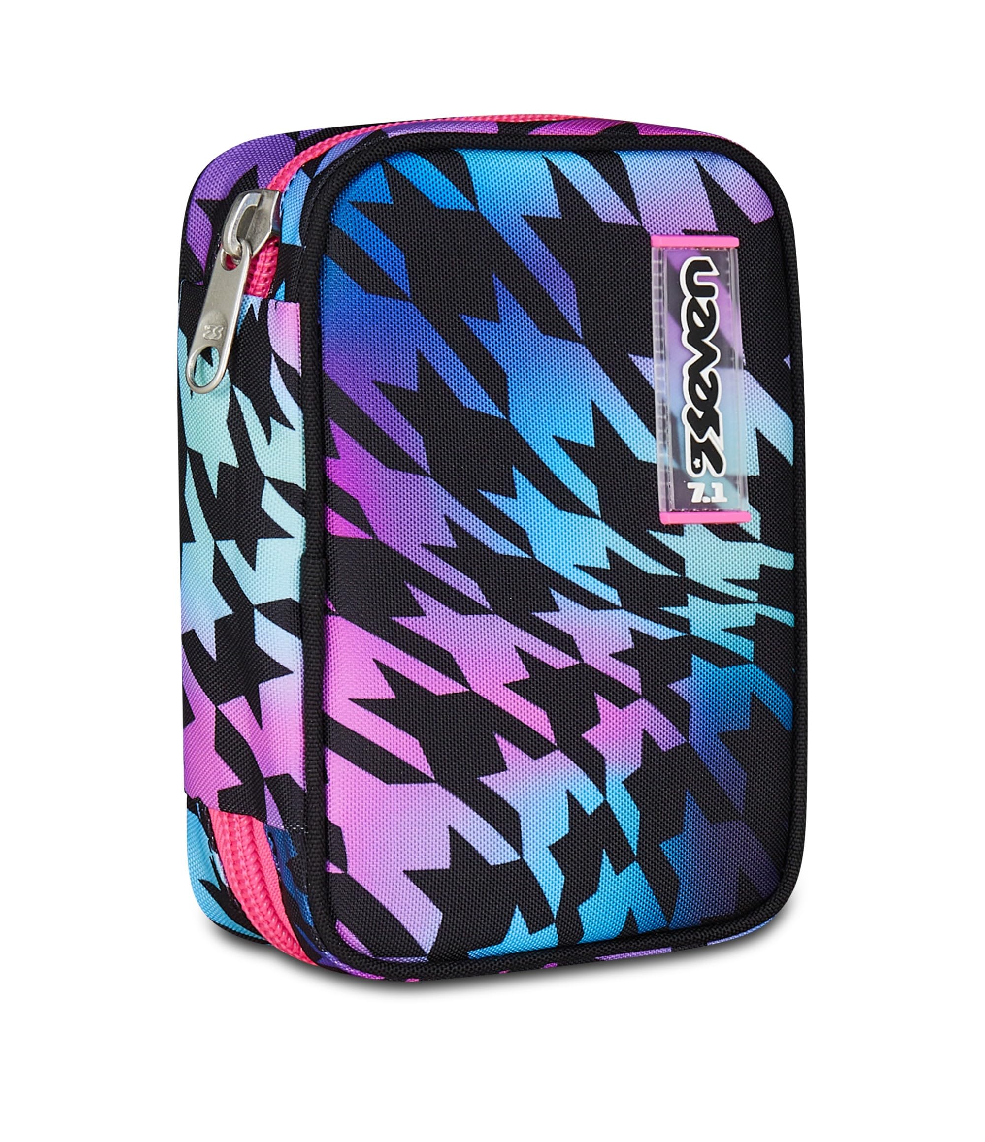 Seven Astuccio Scuola Speed Pad, Multicolore, Portapenne Mono Scomparto con Plance Amovibili, Completo Di Penne, Matite, Colori, Accessori Zaino, Scuola Elementare, Bambina