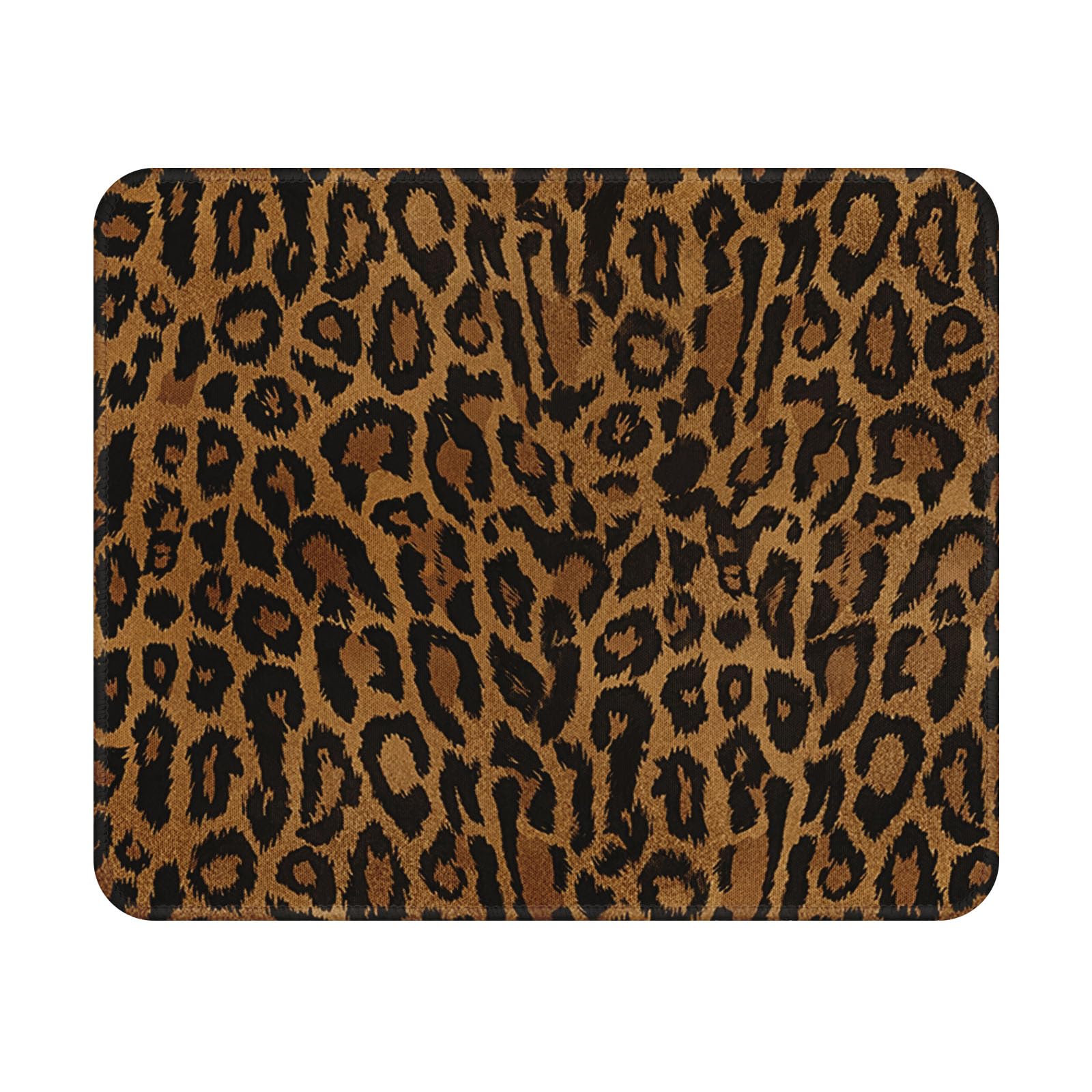 Brown Leopard Mouse Pad 9.5x7.9 Inch with Anti-Slip Rubber Base
