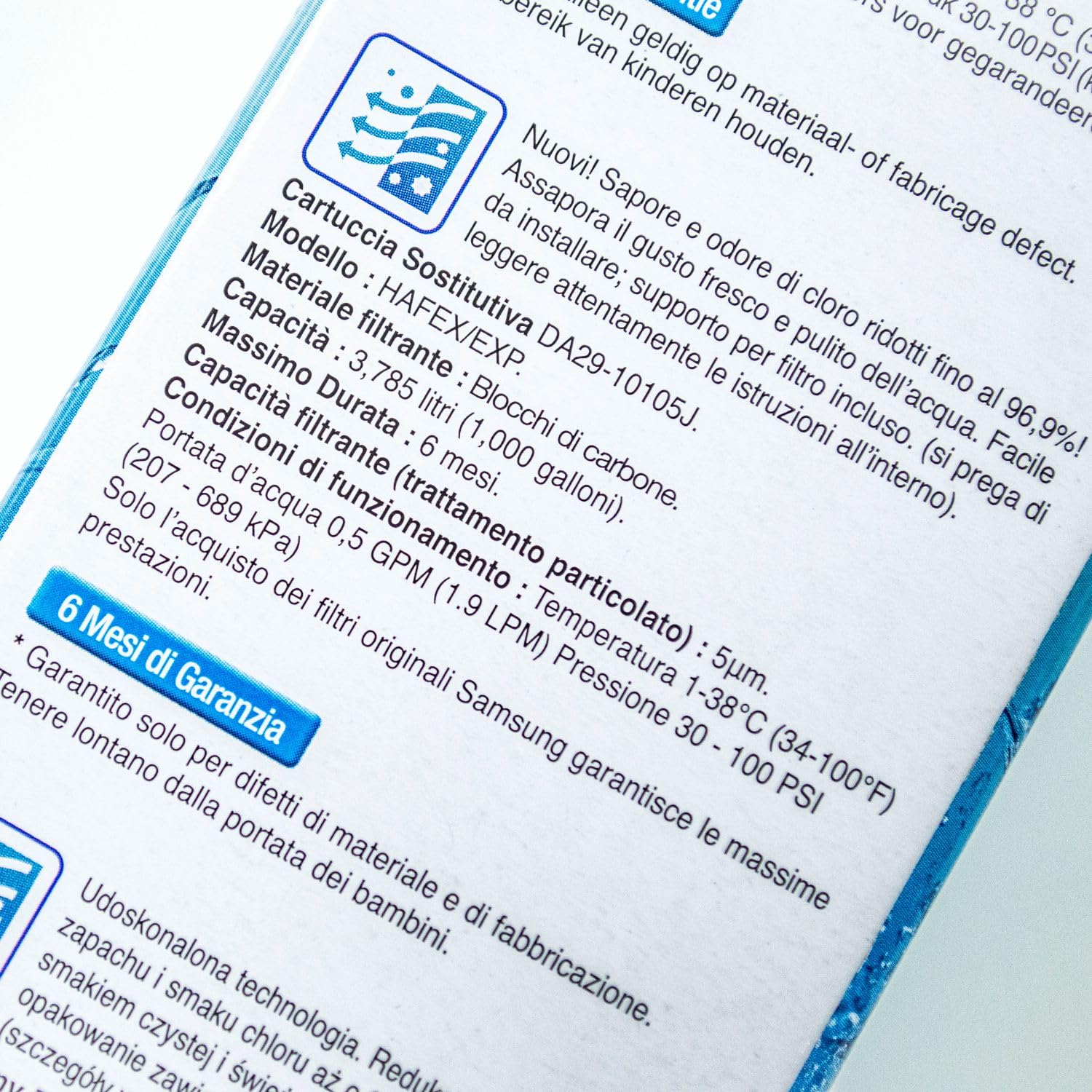 Kit de 3 filtros de purificación de agua externos para frigorífico compatibles con Samsung HAFEX/EXP DA29-10105J