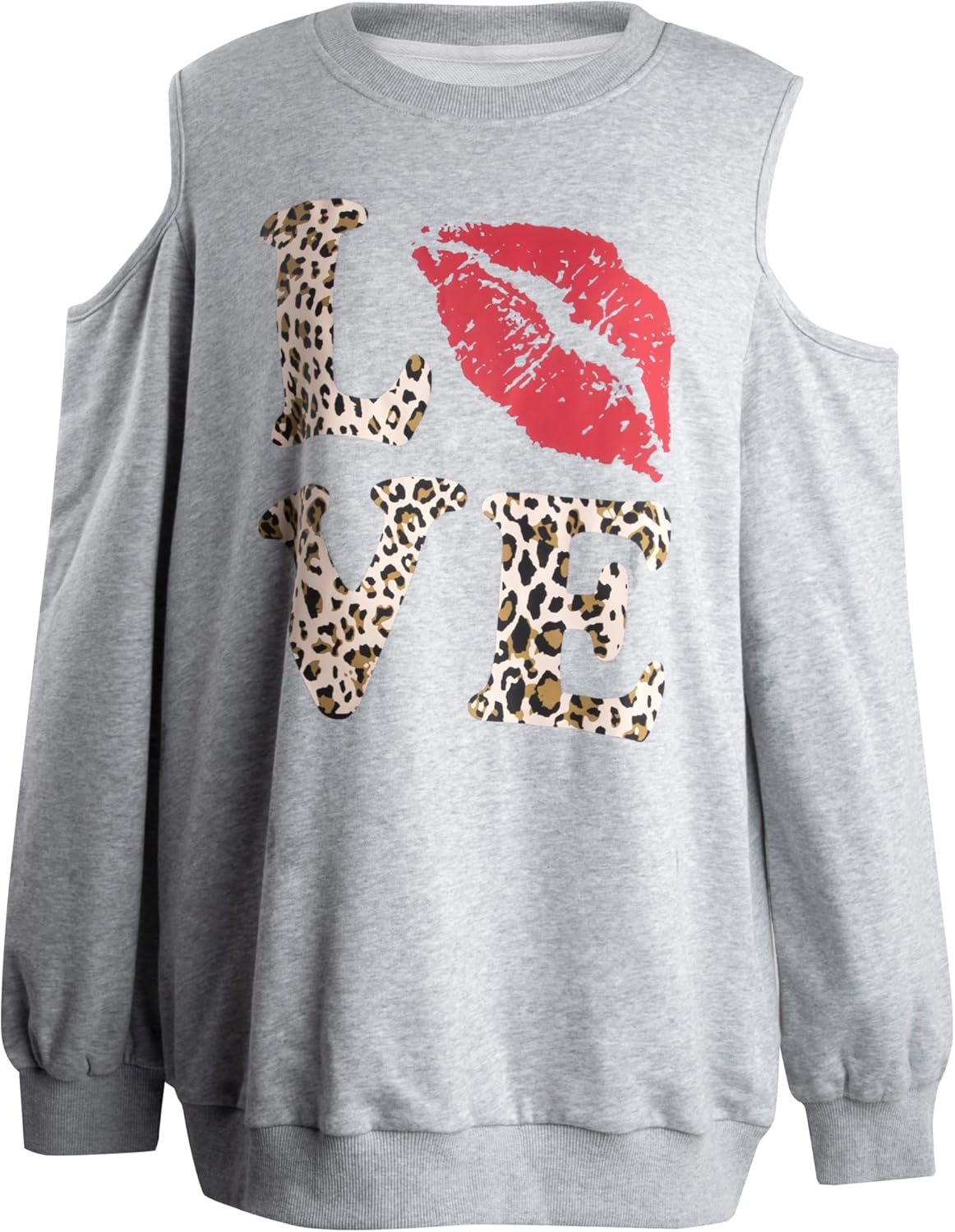 NANYUAYA Plus Size Cold Shoulder Sweatshirt for Women Graphic Long Sleeve Shirt Casual Off The Shoulder Tops - Image 8