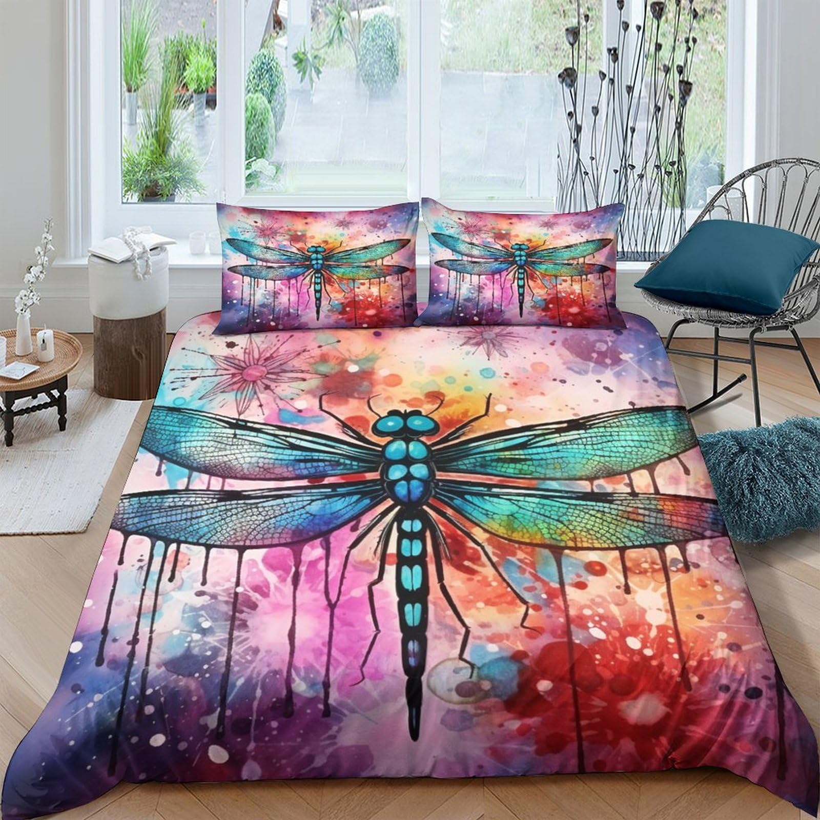 Housse de couette libellule 3D pour transformer l'ambiance de la chambre