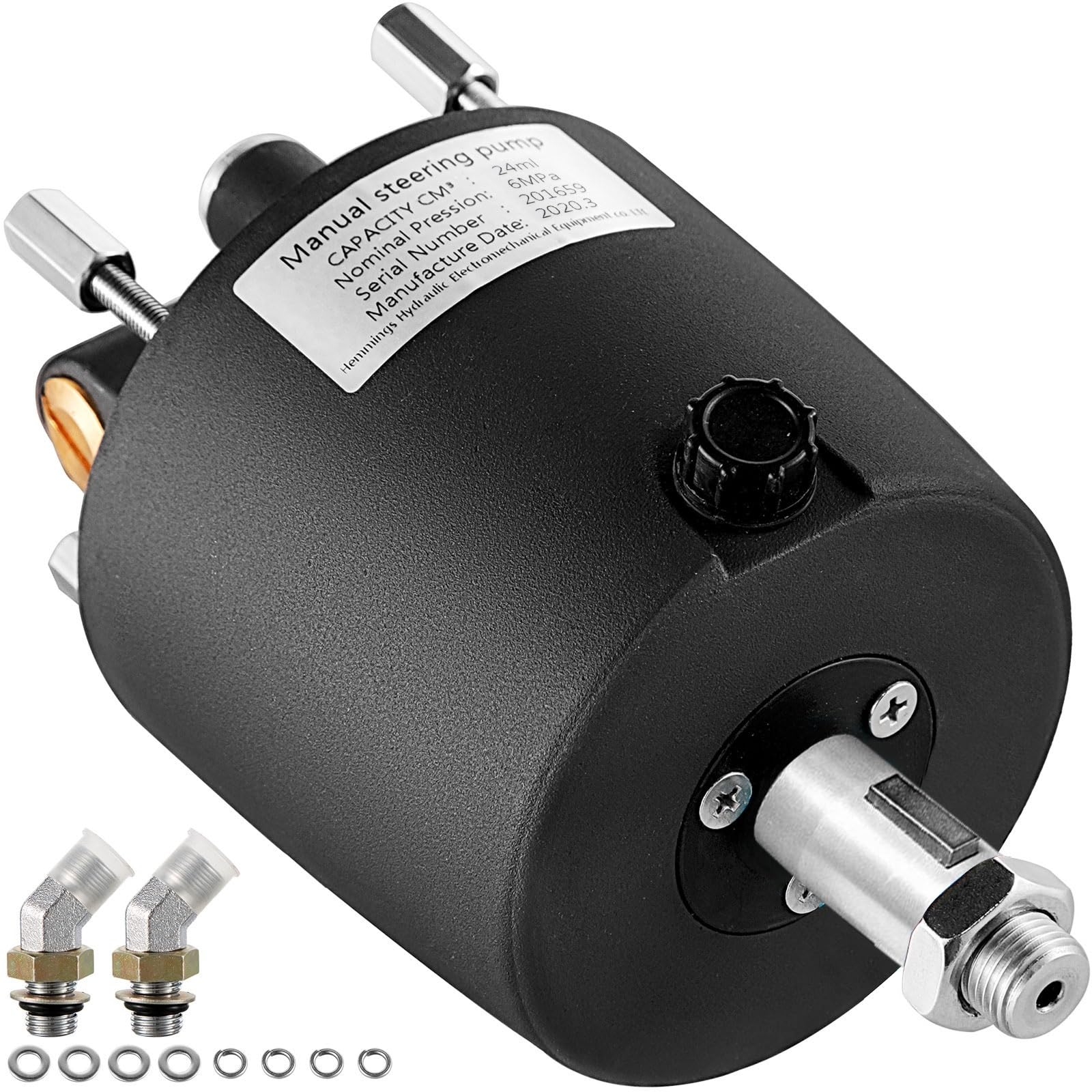 Helm Outboard Hydraulic Steering Pump for Up to 350HP Rotary Marine Cylinder 20Ft Hose HH5272-3 HH5770-3 Boat Accessories(HH5272-3)