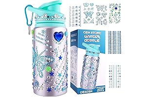 Decorate Your Own Water Bottles with Gem Art Stickers for Girls Kids