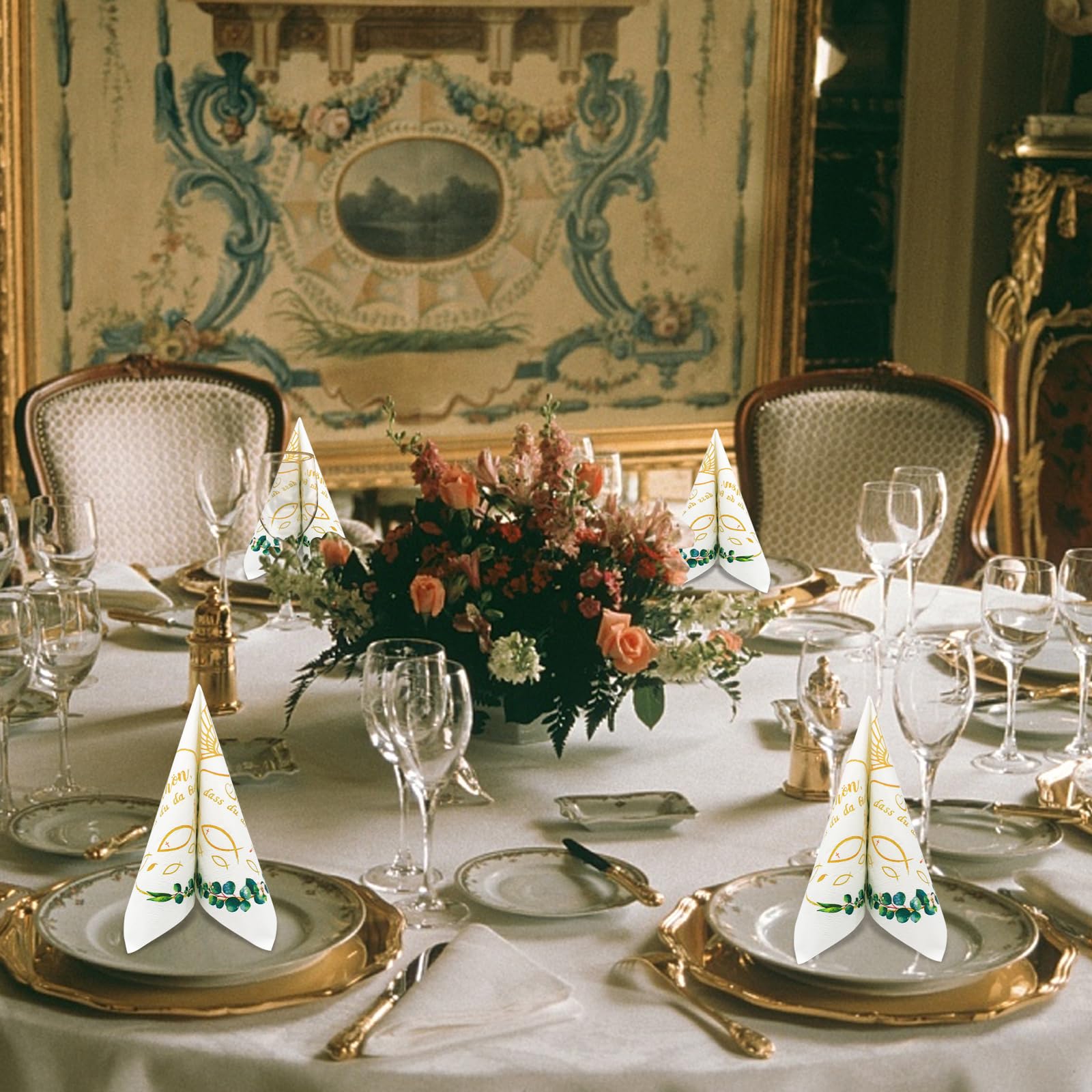 Servilletas Verdes Salvia - Pack De 120 Unidades, Bordes Ondulados, Perfectas Para Bodas, Cumpleaños Y Eventos Especiales