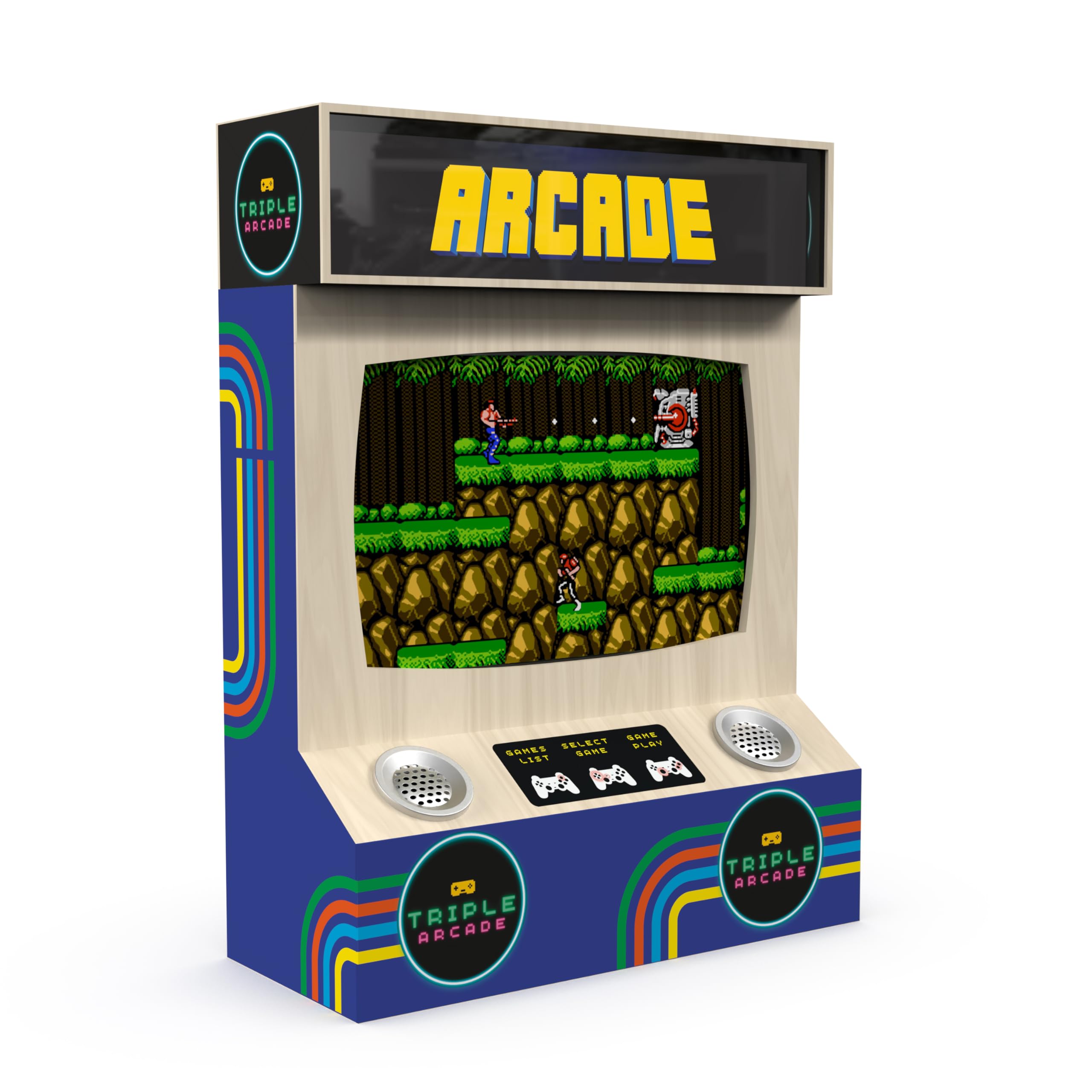 Home Retro Gaming Arcade Console. 500+ Games preloaded.Relive Your Child Hood Memories with Your Favorite Games. (Retro Arcade 16 Inch with top Light)