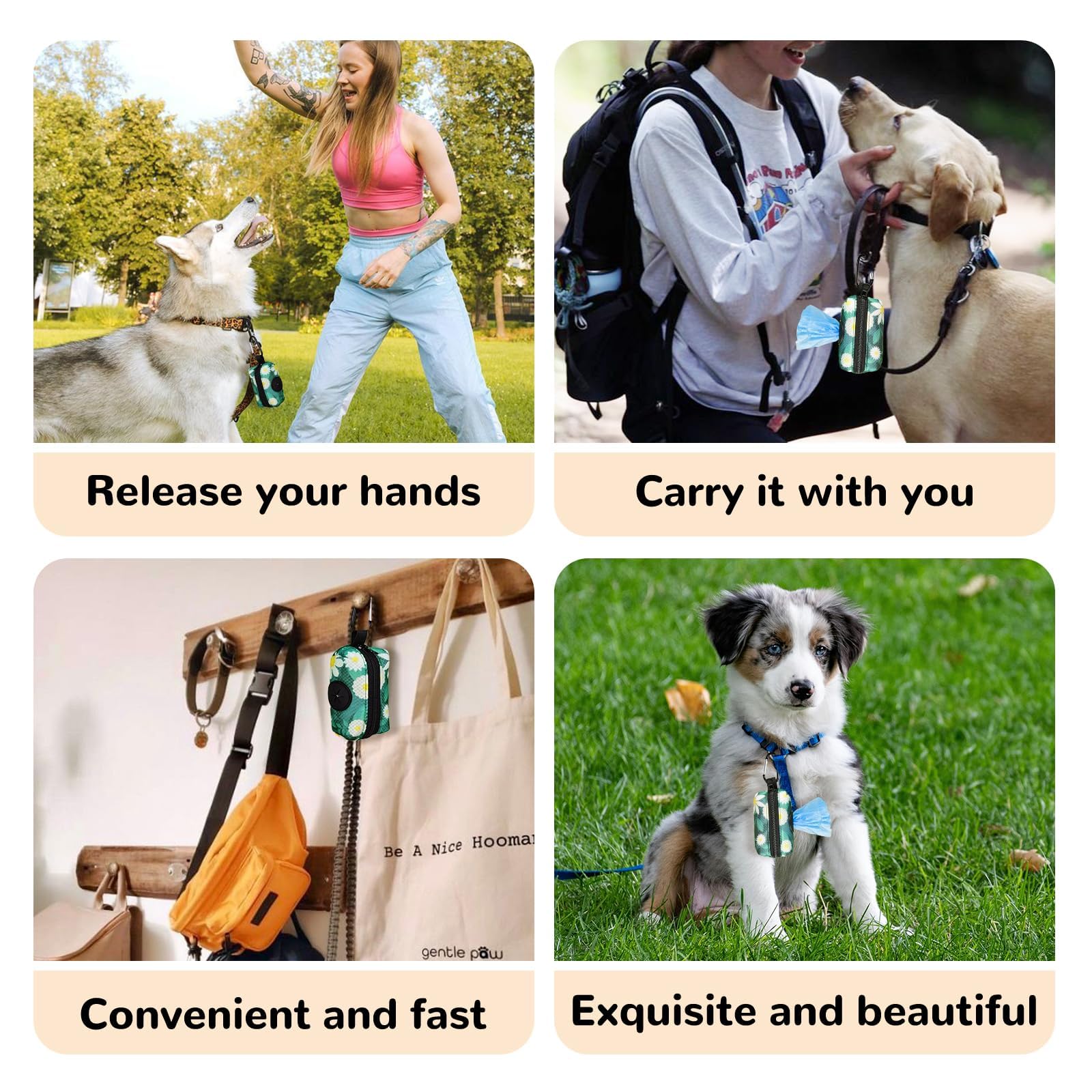 ICEMOOD Dog Poo Bag Holder With Easy Dispensing Hole - Image 3