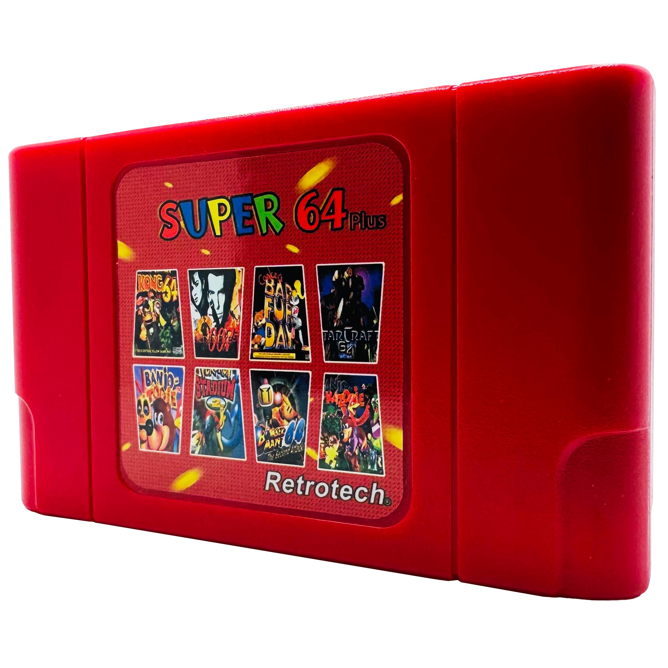 Retrotech Super 64 Plus 340 en 1 Cartouche de jeu pour console de jeux vidéo Nintendo N64