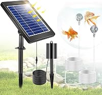 FLOWood Napelemes Tólevegőztető, 4W 3 Üzemmódú Oxigénpumpa 2200 mAh Akkumulátorral, 54l/h Légáramlás, Kerti Tavakhoz, Akváriumokhoz 1