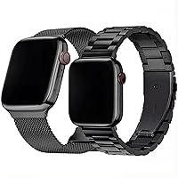 Cinturino da orologio in metallo Hongxinzhan 2pcs compatibile con Apple Watch 46mm