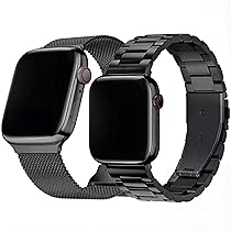 Cinturino da orologio in metallo Hongxinzhan 2pcs compatibile con Apple Watch 46mm (Serie11 10) 45mm 49mm (Ultra) 44mm 42mm (Serie3-1) Cinturino di ricambio per iWatch SE Ultra 3 2 1 Serie 11 10 98765