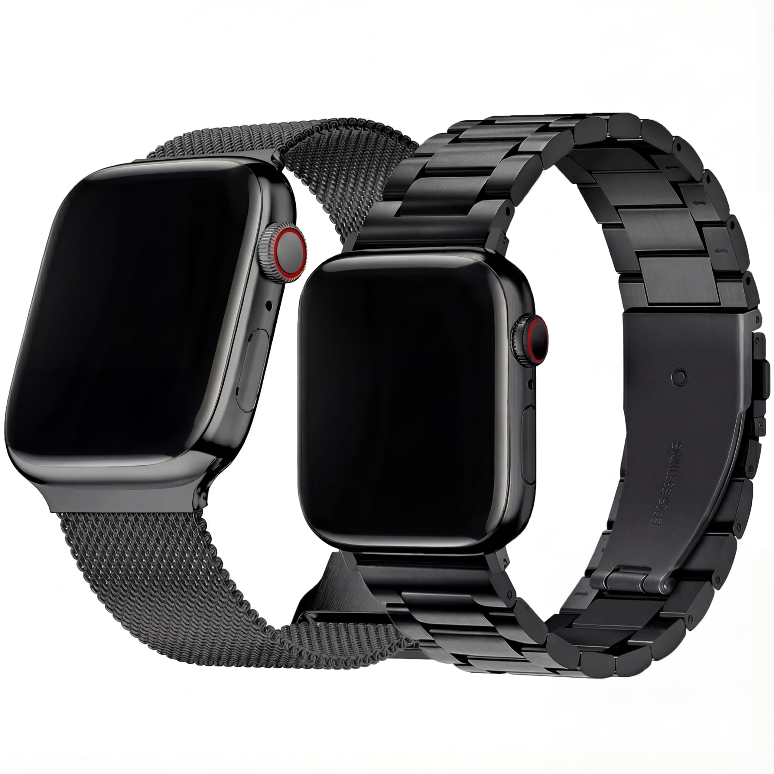 Hongxinzhan Confezione da 2 Cinturino di ricambio in metallo compatibile con Apple Watch