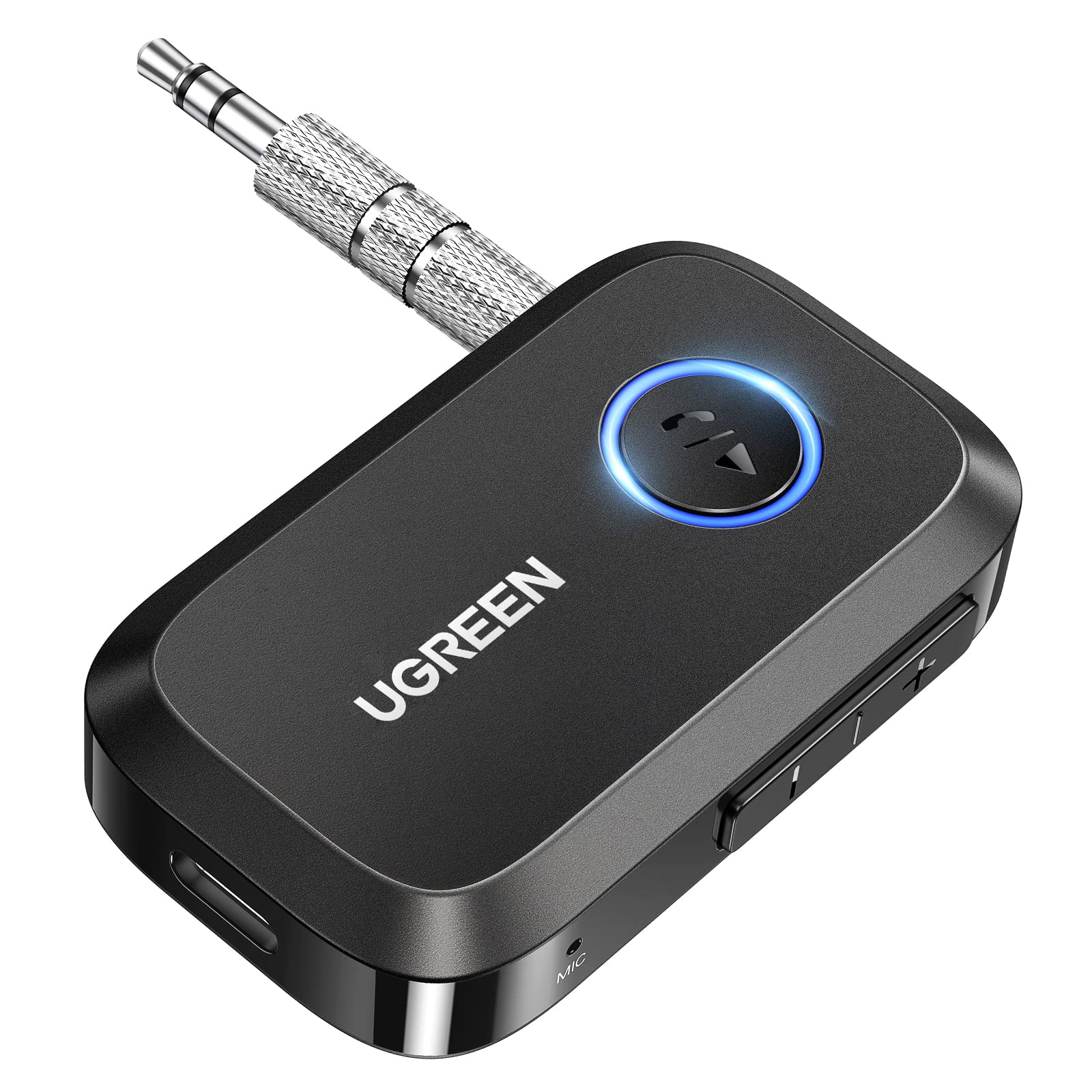 UGREEN Bluetooth 5.4 Adapter for Car, Receiver for Car/Home Stereo/Speaker/Wired Headphones, Handsfree Call, Dual Device Connection, 15 Hour PlaytimeUGREEN Bluetooth 5.4 Adapter for Car, Receiver f…