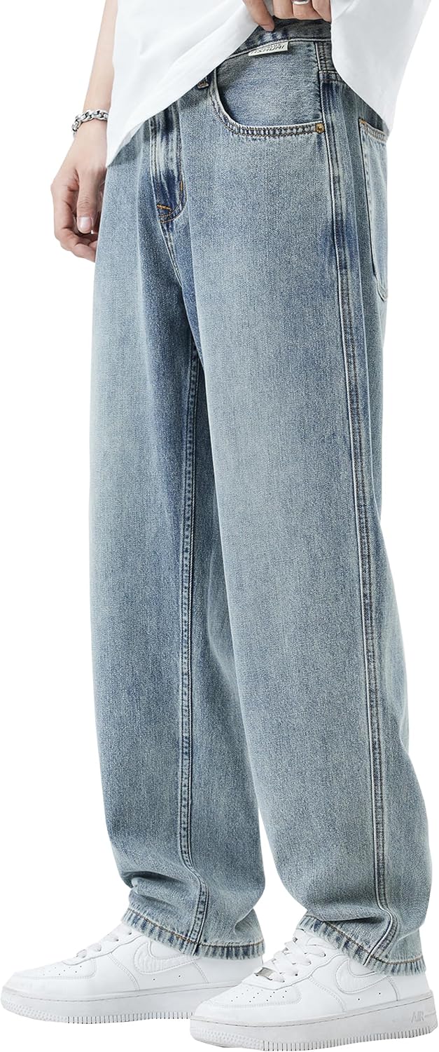 Hommes Baggy Jeans avec Ripped Distressed Look et Tunisia Ubuy